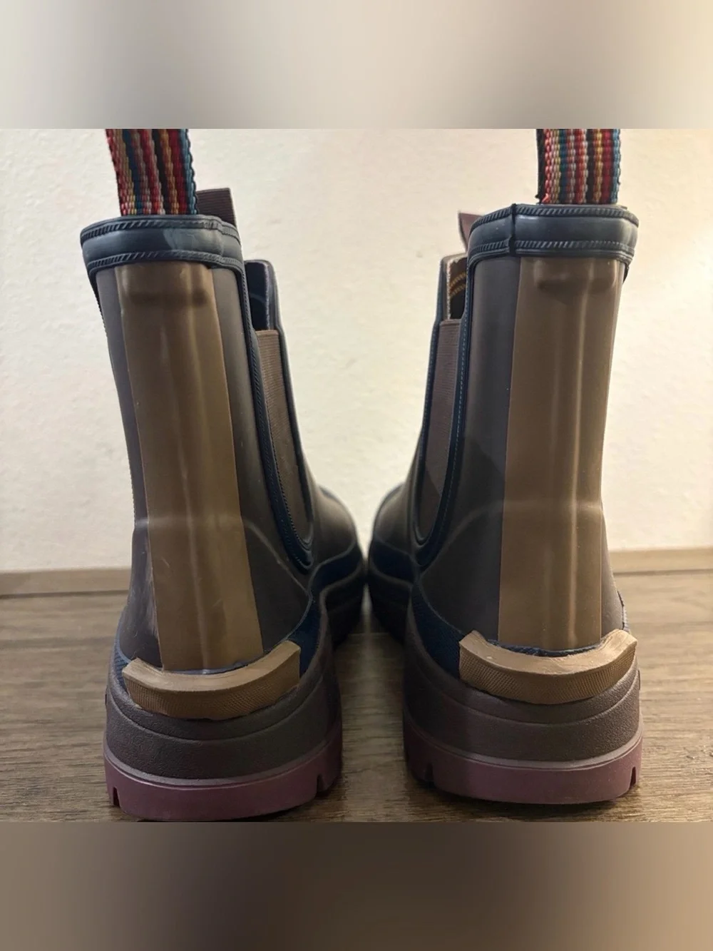 NEW [Barbour] x Paul Smith Rustic Ankle Wellingtons Chelsea Rain Boots Men’s 7